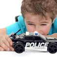 thumbnail image 4 of Police Car Toy Plastic Pursuit Rescue Vehicle with Sirnes Sound and Light for Kids Toddlers Boys 1:20, 4 of 7