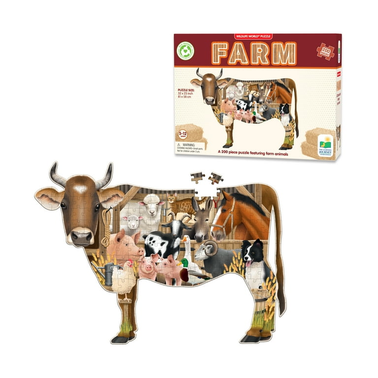 The Learning Journey Wildlife World Farm Puzzle - 200 Pcs Cow