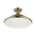 thumbnail image 6 of 40950-01 Livex Lighting Geneva - 1 Light Semi-Flush Mount In Urban Style-8.75 Inches Tall and 15.25 Inches Wide-Antique Brass Finish, 6 of 7
