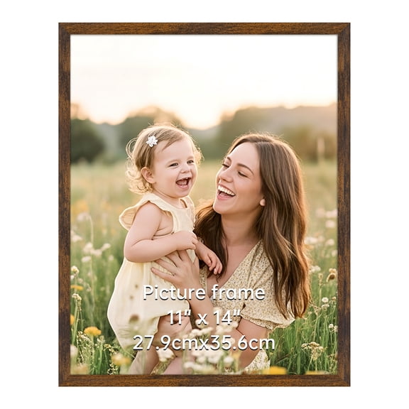 11x14 Picture Frame for Wall Mounted, Brown