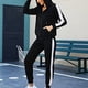 thumbnail image 5 of Conjunto de chándal para mujer, conjunto deportivo de dos piezas, conjunto deportivo de poliéster para mujer, chaqueta con capucha y pantalón deportivo, tallas S-XXL, 5 of 5
