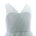 thumbnail image 5 of iiniim Girl's Sleeveless Mesh Long Gowns Pageant Party Prom Wedding Junior Bridesmaid Dress, 5 of 7