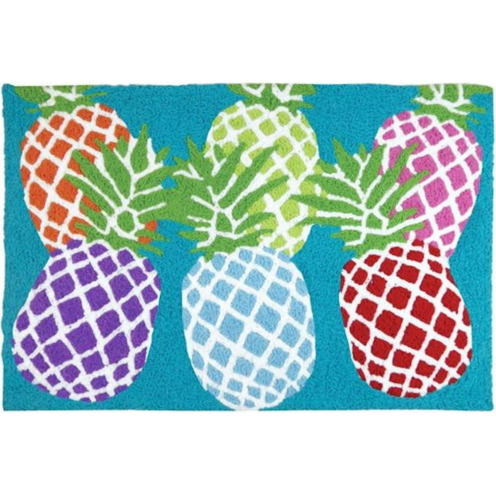 Jellybean Indoor/Outdoor Rug Rainbow Pineapple