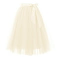 thumbnail image 5 of XIAONU Women's Tulle Midi Tutu Skirt Bow-Accented Fluffy Layered Skirts Elegant Princess Party Skirt, 5 of 6
