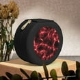 thumbnail image 6 of Yiaed Red Line Print Travel Jewelry Case Bridesmaid Gift Boxes Jewelry Travel Organizer Small Round Jewelry Box Mini Storage-Black, 6 of 7