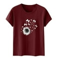 thumbnail image 4 of Xdegoge T Shirts for Women Graphic Under 10 Short Sleeve Crewneck Shirts Floral Summer Casual Tops Tunic Loose Fit Tees Soft Comfy Blouses Women Saved Items for Later, 4 of 5