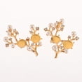 thumbnail image 4 of KLKCMS 10 Pieces Pearls Leaf Charms Pendant Alloy Jewelry Making Craft Gold A32, 4 of 9