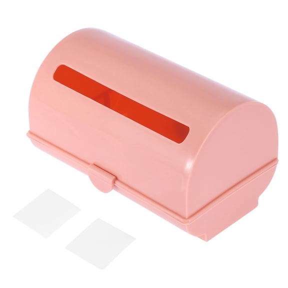 Pink Wall Mount Trash Bag Dispenser - Adhesive Plastic Bag Storage Box Organizer