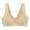 Beige, variant on Bras for Women Full Coverage Plus Size Comfortable Breathable Bra Underwear No Underwire V-Neck Padded Bra Feature Hook and Eye Closure Longline Bra Style Y-398 , Pink-b XL