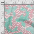 thumbnail image 2 of oneOone Cotton Poplin Twill Light Pink Fabric Asian Japanese Koifish Quilting Supplies Print Sewing Fabric By The Yard 56 Inch Wide, 2 of 4