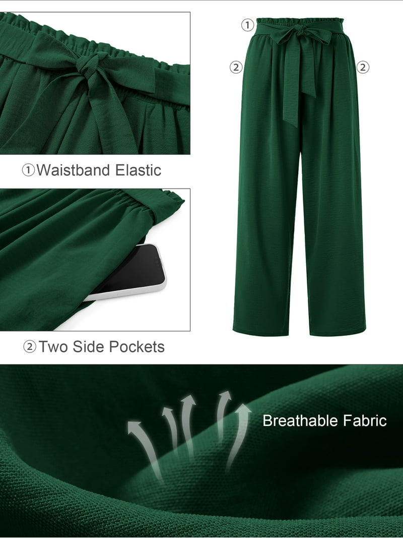 Pantalon Femme Vert Esmeralda Classic Fit - Taille 16P, Coupe Confort Pour Occasions Formelles