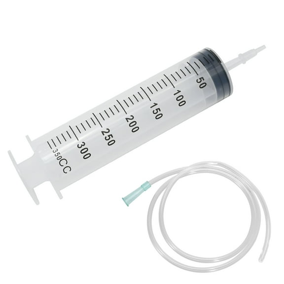 350ml Large Syringe ,Plastic Syringe with 40 Inches Plastic Tubing for Plant Irrigation, Perfumes, Inks, Feeding Pets