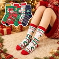 thumbnail image 4 of Bocaoying 6Pairs Christmas Fuzzy Socks for Women, Winter Warm Cosy Holiday Slipper Socks with Gift Bag, Warm Thick Thermal Soft  Socks for Women Indoor Warming Christmas Gifts, 4 of 7