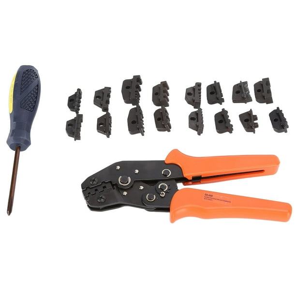 Kit De Mordazas De Crimpado, Alicates De Crimpado De Terminales 26-16AWG Con Destornillador Para Cortar Extremos De Cables ANGGREK Herramientas