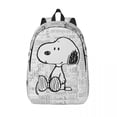 thumbnail image 2 of Custom Snoopys On Black White Comics Disney Canvas Backpack Peanuts School College Travel Bags Bookbag Fits 15 Inch Laptop, 2 of 5