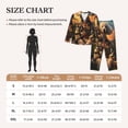 thumbnail image 3 of KLL Flower Field Poodle Print Women's Long Sleeve Pajamas with Pants Sleepwear Loungewear 2 Set-Medium, 3 of 7