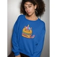 thumbnail image 2 of Cute Unicorn Burger Cartoon  Sweatshirt Women -Image by Shutterstock, Female XX-Large, 2 of 4
