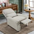 thumbnail image 3 of MCombo Pushback Recliner Chair, Upholstered Fabric Manual Recliner with Footrest 4865  (Beige), 3 of 9