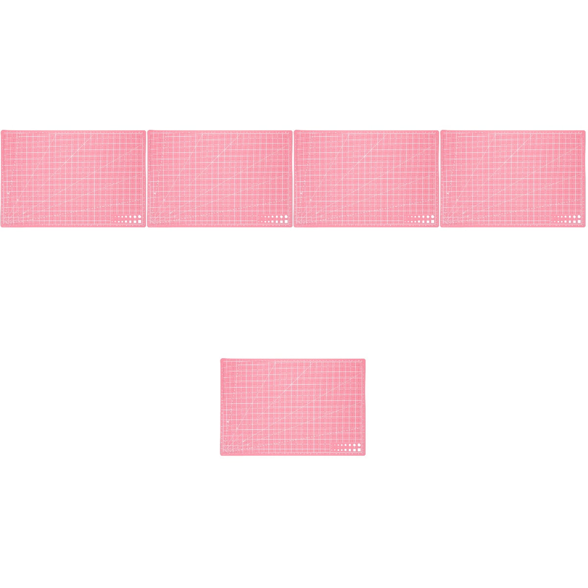 5 Count Cutting Backing Flexible Board Rotating Mat Pink Large Crafts