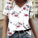 thumbnail image 4 of Camisetas de Manga Corta para las Mujeres con Cuello en V, Camiseta de Verano Casual para el Hogar Y el Uso Diario, 4 of 4