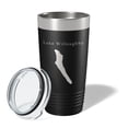 thumbnail image 2 of Lake Willoughby Map Tumbler Travel Mug Insulated Laser Engraved Coffee Cup Vermont 20 oz Black, 2 of 5