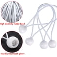 thumbnail image 4 of 30 Pcs Bungee Balls White 9inch Bungee Cord Heavy Dut 9 inch Tarp Bungee Cords Tie Down Straps Multifunction Elastic Rope for Camping, Tents, Cargo, Projector Screen, Canopy Tent, 4 of 5