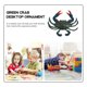 thumbnail image 5 of 1pc Desktop Ornament Green Crab Adornment Simulation Ocean Animal Modelo, 5 of 5