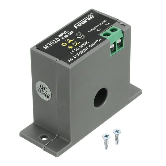 Miniature Current Switch 0.08-10A Normally Open AC Current Sensing Switch Monitoring Relay, M3010