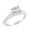 Cushion shape, variant on 0.75 to 5 Carat Platinum Lab Grown Solitaire Emerald Cut Cathedral IGI Certified Diamond Engagement Ring (H-I Color VS2-SI1) Radiant shape 0.75 Carat Size-7.0