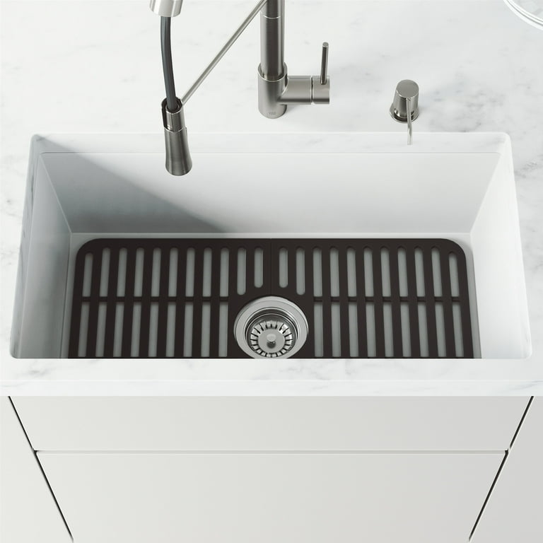 Silicone Bottom Sink Grid for Single Bowl Kitchen Sink in Matte Black Walmart