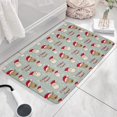 thumbnail image 3 of Gray Christmas Santa and Reindeer Pattern Flannel Non Slip Door Rugs,Washable Door Mats Indoor,Decorative Door Mats,Dirt-Resistant and Absorbent Doormat for Entrance,Bedroom,Kitchen,Bathroom,23.5"x16", 3 of 5