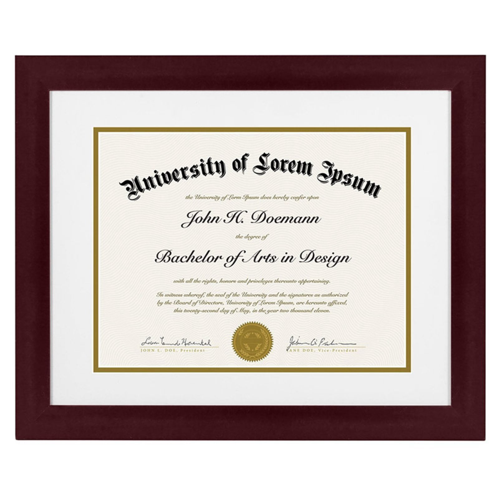 Americanflat 8.5' x 11' Mahogany Document Frame