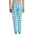 thumbnail image 3 of Just Love Women Pajama Pants Sleepwear (Blue White Plaid Jogger, X-Large), 3 of 3