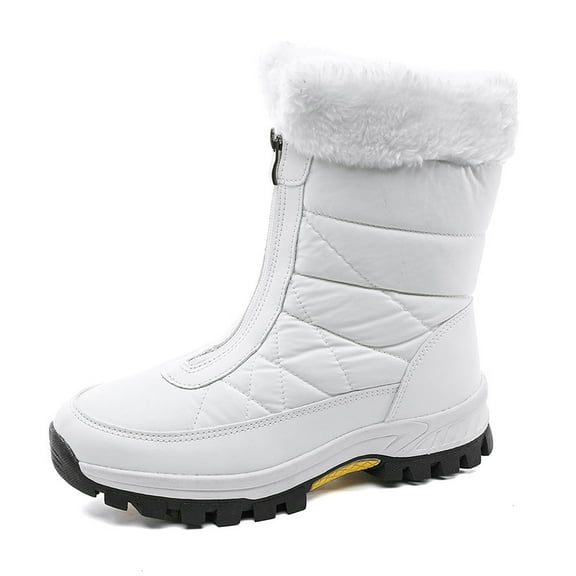 Women's Mid-Calf Cotton shoes, Casual fashion Snow Boot, Thermal Insulated Waterproof Winter Boots