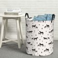 thumbnail image 5 of Cute Parent-Child Horse Black Laundry Basket, Laundry Hamper Waterproof Laundry Bag Clothes Hamper Laundry Bin with Handles for Bedroom, Living Room, Kids Room-#, 5 of 5