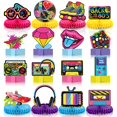 thumbnail image 1 of Centros de mesa Pasimy 80s Honeycomb para decoración de fiesta, 16 unidades, 1 of 7