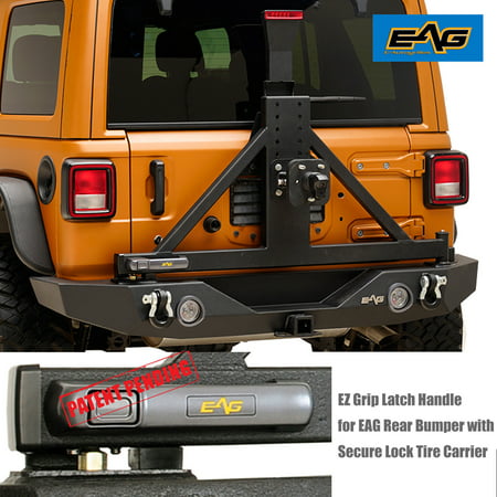 EAG Full Width LED Rear Bumper with Tire Carrier and Tire Adaptor - fits 18-19 Jeep