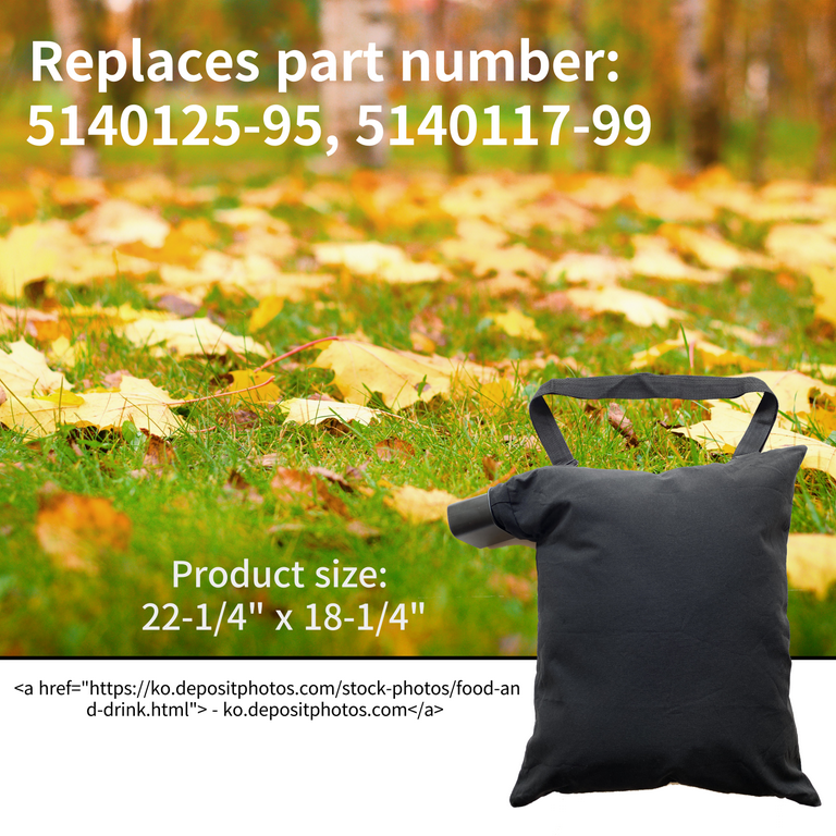  5140125-95 Leaf Blower Vacuum Leaf Bag for Black and Decker  BV3100/BV2900 Blower Replaces 5140117-99 - Black : Patio, Lawn & Garden