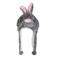 thumbnail image 1 of Adorable Animal Plush Hat Animal Themed Party Winter Photo Props Adults Children Gray Rabbit, 1 of 8