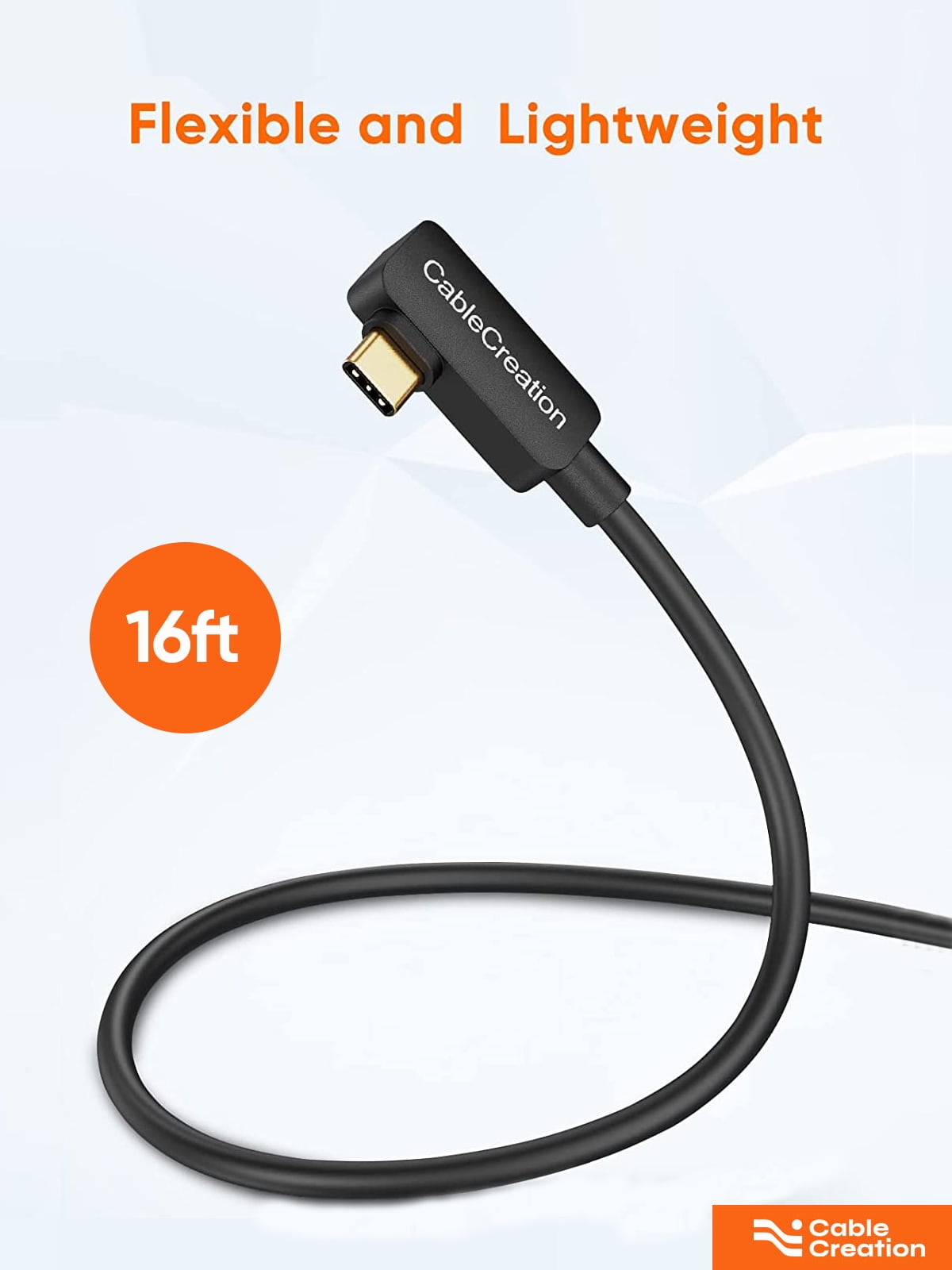 CableCreation USB Type C Fiber Optic Link VR Cable 16FT,  Upgraded Version USB C 3.2 Gen2 Cable USB C to C 10 Gbps High Speed Data Compatible with Quest 3/Quest 2 Virtual Reality Headsets Gaming PC