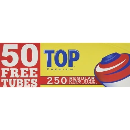 Top Regular Full Flavor Red RYO Cigarette Tubes - King Size - 250ct Box (4