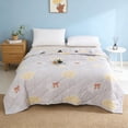 thumbnail image 6 of Summer Lightweight Cooling Quilt Washable Thin Comforter with Soft Breathable Fabric for Bedding and Hot Nights, Durable Stitching, Non-Clumping Fill, Ideal for Bedroom or Dorm Use, 150x200cm, 6 of 6