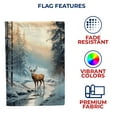 thumbnail image 4 of America Forever Deer Winter Creek Snowy Forest Double Sided House Flag, 28 x 40 inch Wildlife Woodland Banner, Seasonal Outdoor Decor, Holiday Outside Decorations Yard, 4 of 4