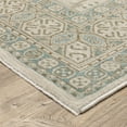 thumbnail image 4 of Oriental Weavers Maeve Area Rug - MAE05 - 9'10" x 12'10" - in Beige/ Teal - Vintage Inspired, Stain Resistant, Family and Pet Friendly , Family, Dining, Living Room Rug, 4 of 5