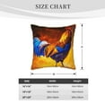 thumbnail image 4 of Kll Colorful Rooster Decorative Throw Pillow Covers Velvet Soft For Couch Sofa Bedroom Living Room Outdoor -18"X18", 4 of 8