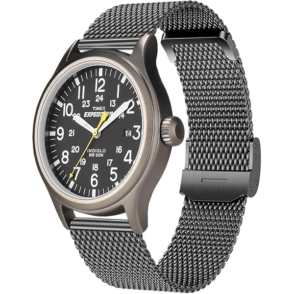 wonima11 20mm Stainless Steel Bands Timex Expedition Scout/Acadia/Digital CAT/Field/Rugged Core Analog Watches - Soft Replacement Strap for Men's 39mm,40mm,43mm Models