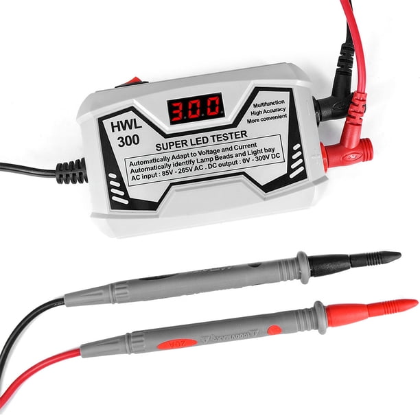 Probador tira LED 0-300V Instrumentos medición probador tira lámpara (blanco EE. UU.)