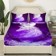 thumbnail image 4 of Erosebridal Wolf Sheets 3D White Wolf Sheet Set Twin,Fantasy Moon Wolf Bed Sheets Set Starry Galaxy Wild forest Bed Set,Wolf Gifts Fitted Sheet + Top Sheet + 1 Pillowcase, 4 of 5