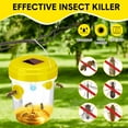 thumbnail image 5 of 6 Packs 6 Pack Wasp Trap Solar Powered Bee Trap Reusable Fly Traps Outdoor Hanging Wasp Killer with UV LED Light Flying Insects Bee Killer for Indoor Outside Patio Garden Home (Yellow), 5 of 7