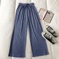 thumbnail image 1 of Lefu Women Ice Silk Breathable Drawstring High Rise Wide Leg Track Lounge Pants, 1 of 9